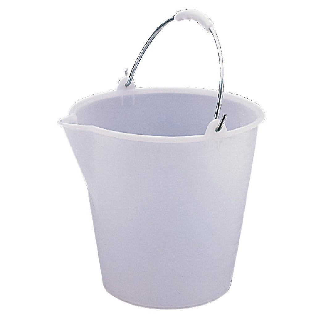 Jantex Heavy Duty Plastic Bucket White 12Ltr L571