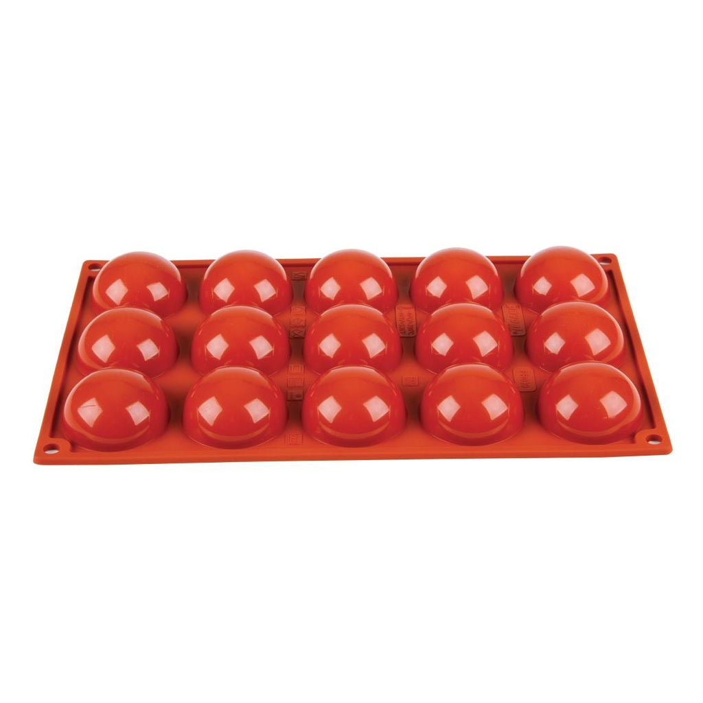 Pavoni Formaflex Silicone Half Sphere Mould 15 Cup N936