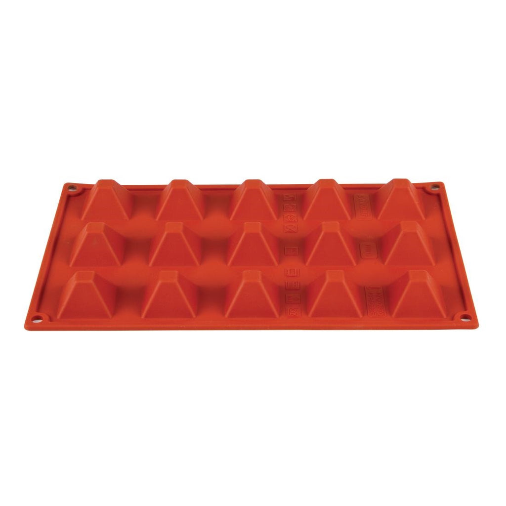 Pavoni Formaflex Silicone Pyramid Mould 15 Cup N942