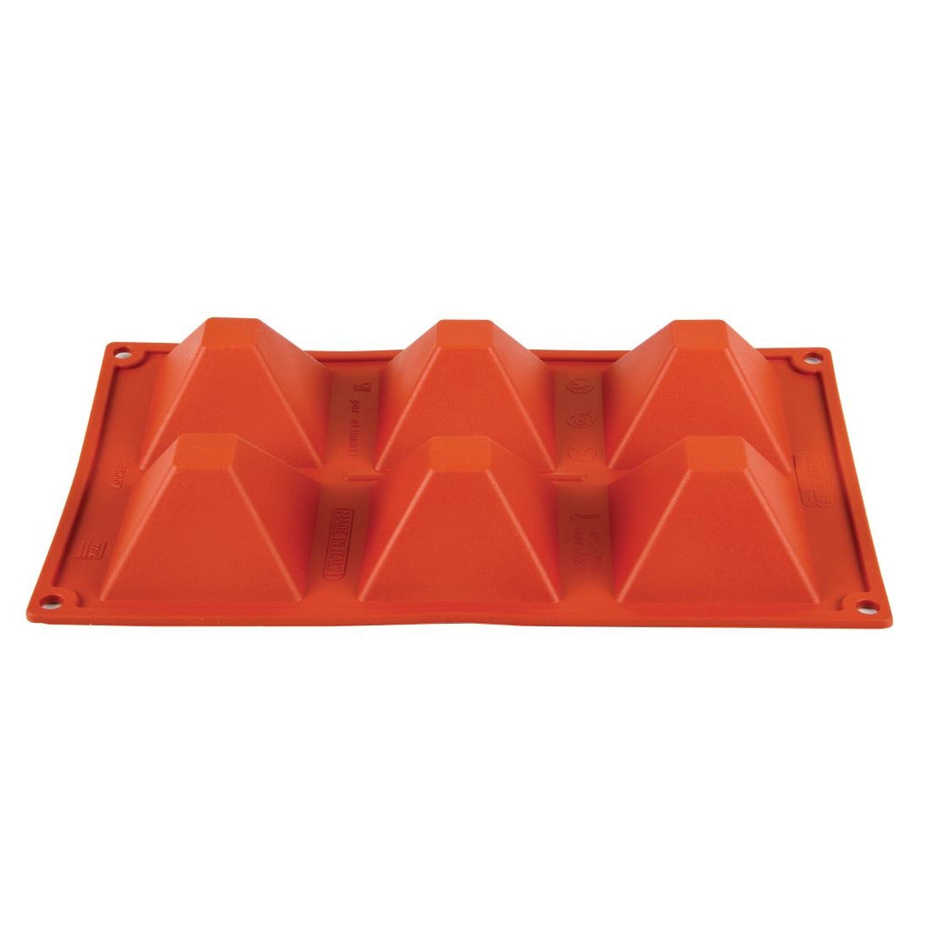 Pavoni Formaflex Silicone Pyramid Mould 6 Cup N943