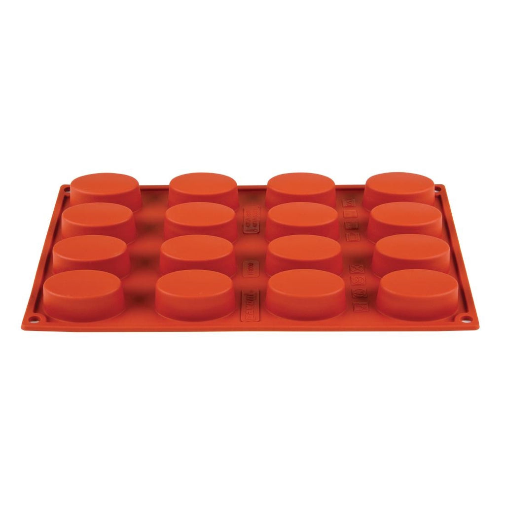 Pavoni Formaflex Silicone Oval Mould 16 Cup N951