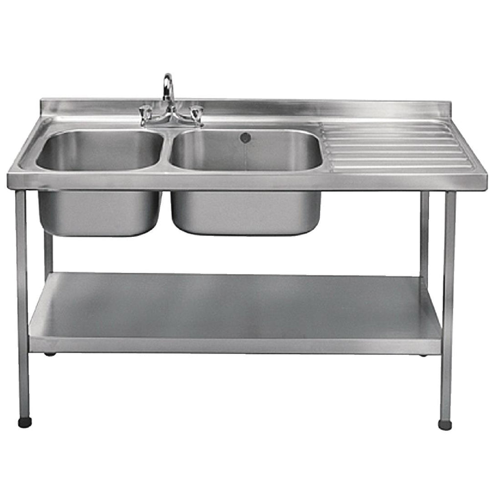 Franke Sissons Self Assembly Stainless Steel Double Sink Right Hand Drainer 1500x600mm P051