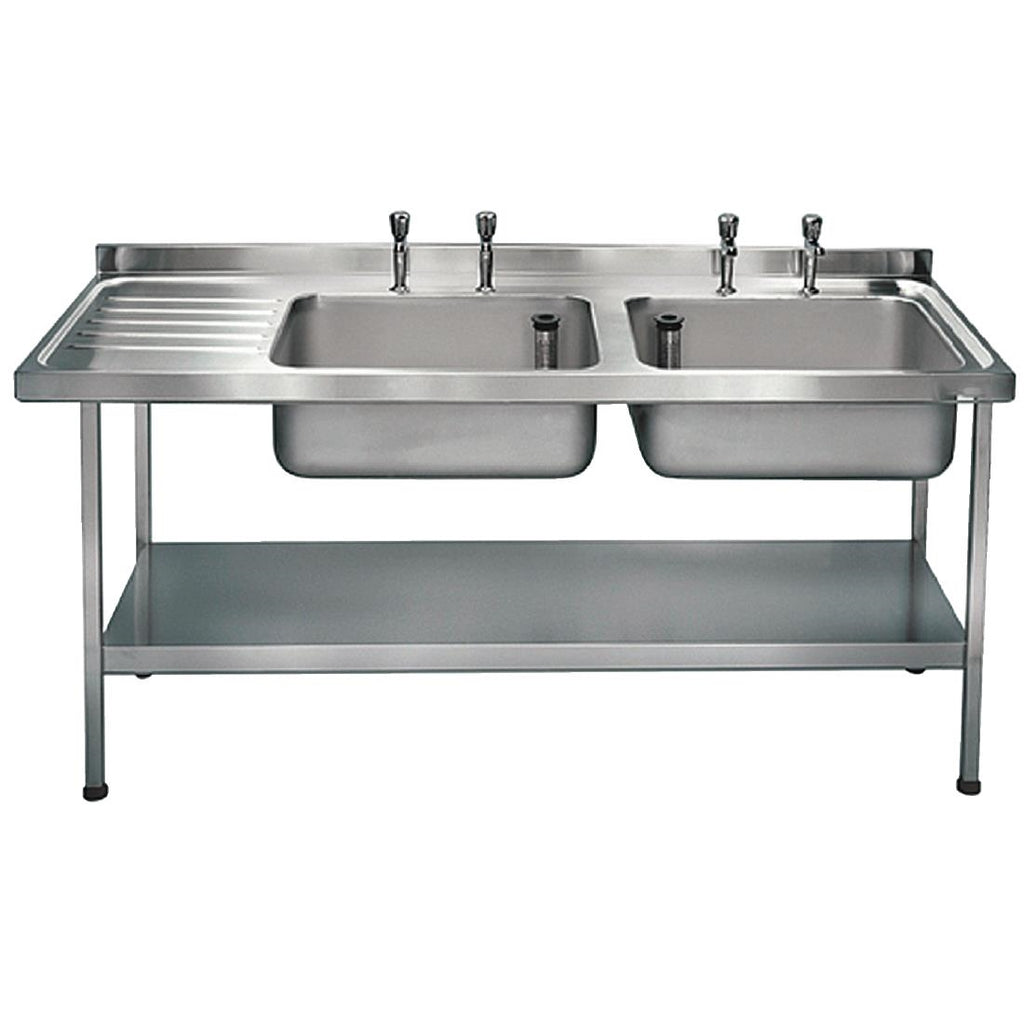 Franke Sissons Self Assembly Stainless Steel Double Sink Left Hand Drainer 1500x600mm P052