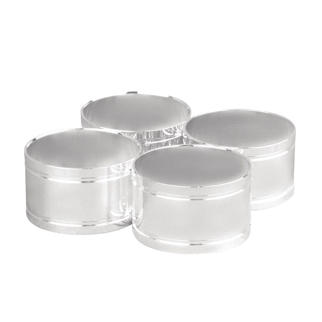 Silver Plated Napkin Rings (Pack of 4) P904