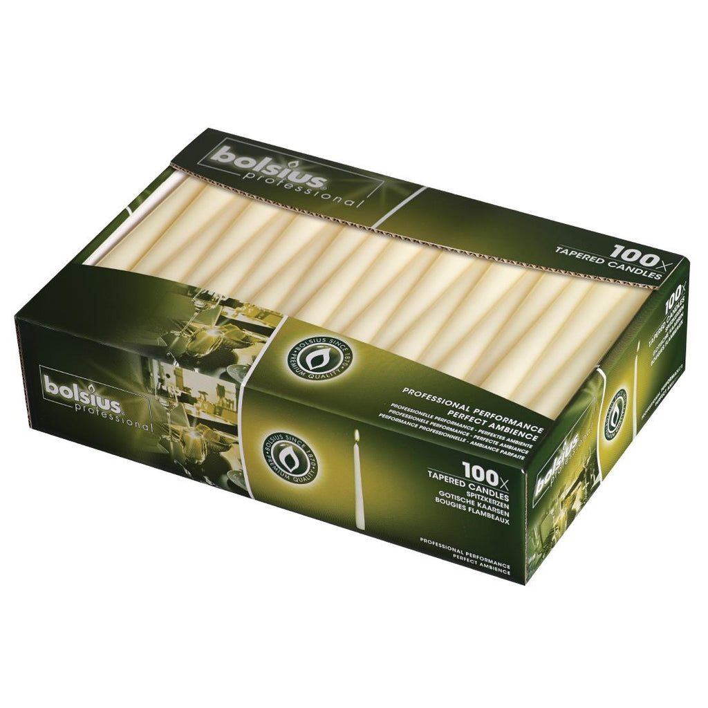Tapered Ivory 10inch Candles (Pack of 100) P962