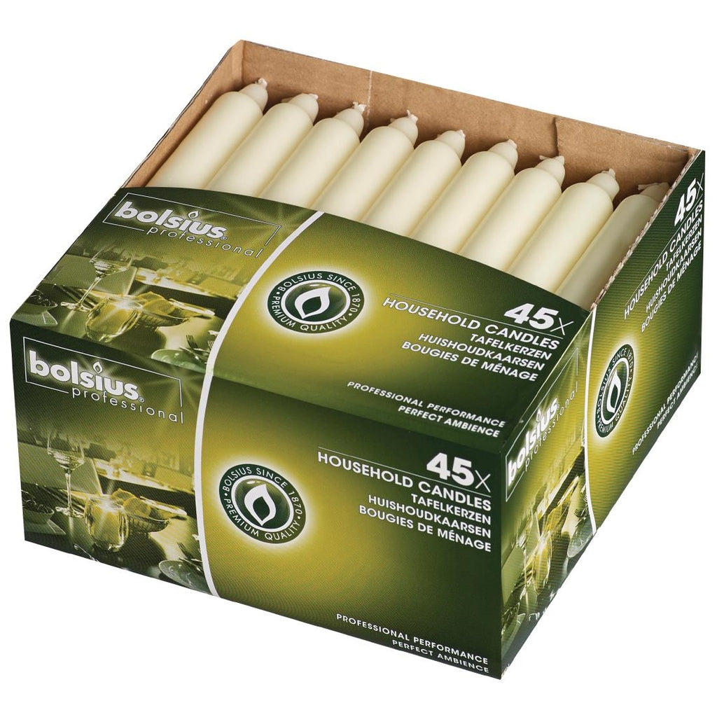 Bolsius 7" Bistro Candles Ivory (Pack of 45) P999