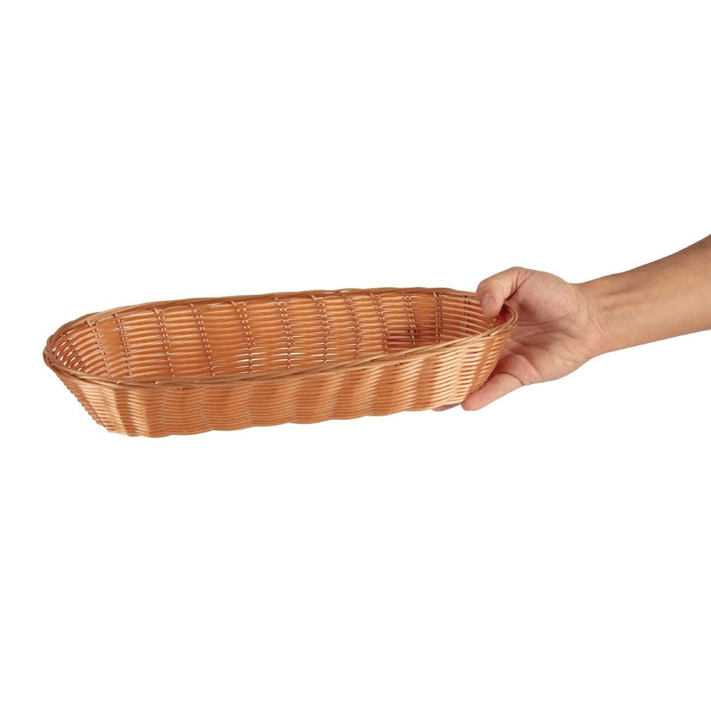 Poly Wicker Large Baguette Basket (Pack of 6) T366