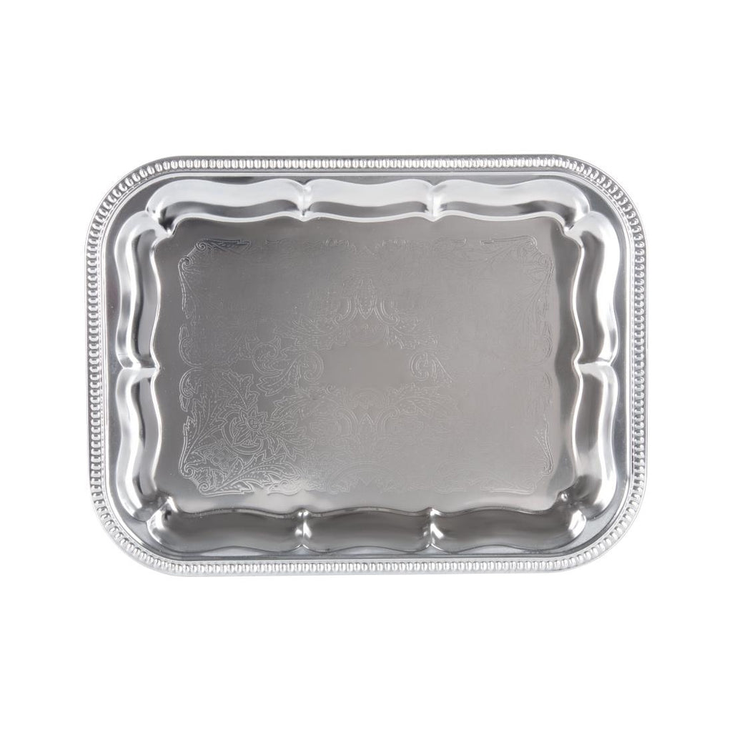 APS Semi-Disposable Party Tray 410 x 310mm Chrome T751
