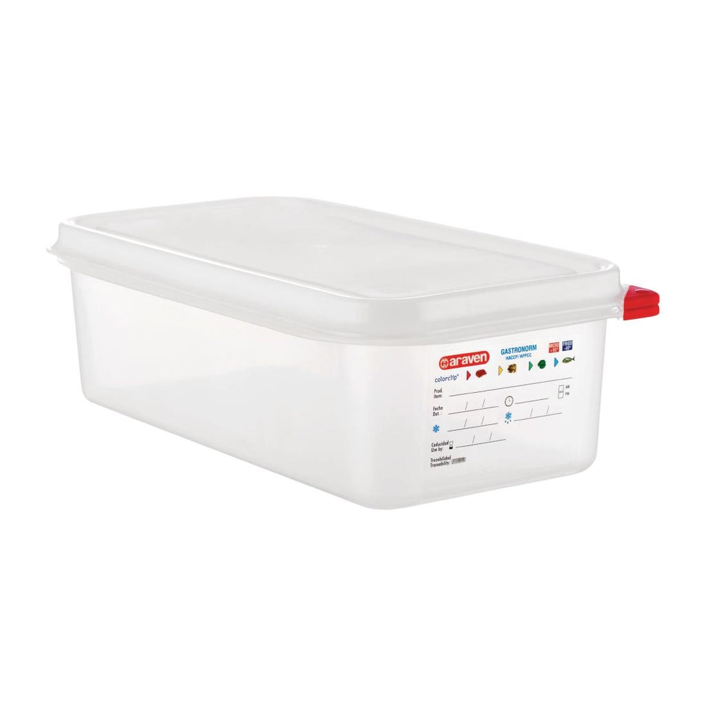 Araven Polypropylene 1/3 Gastronorm Food Container 4Ltr (Pack of 4) T986