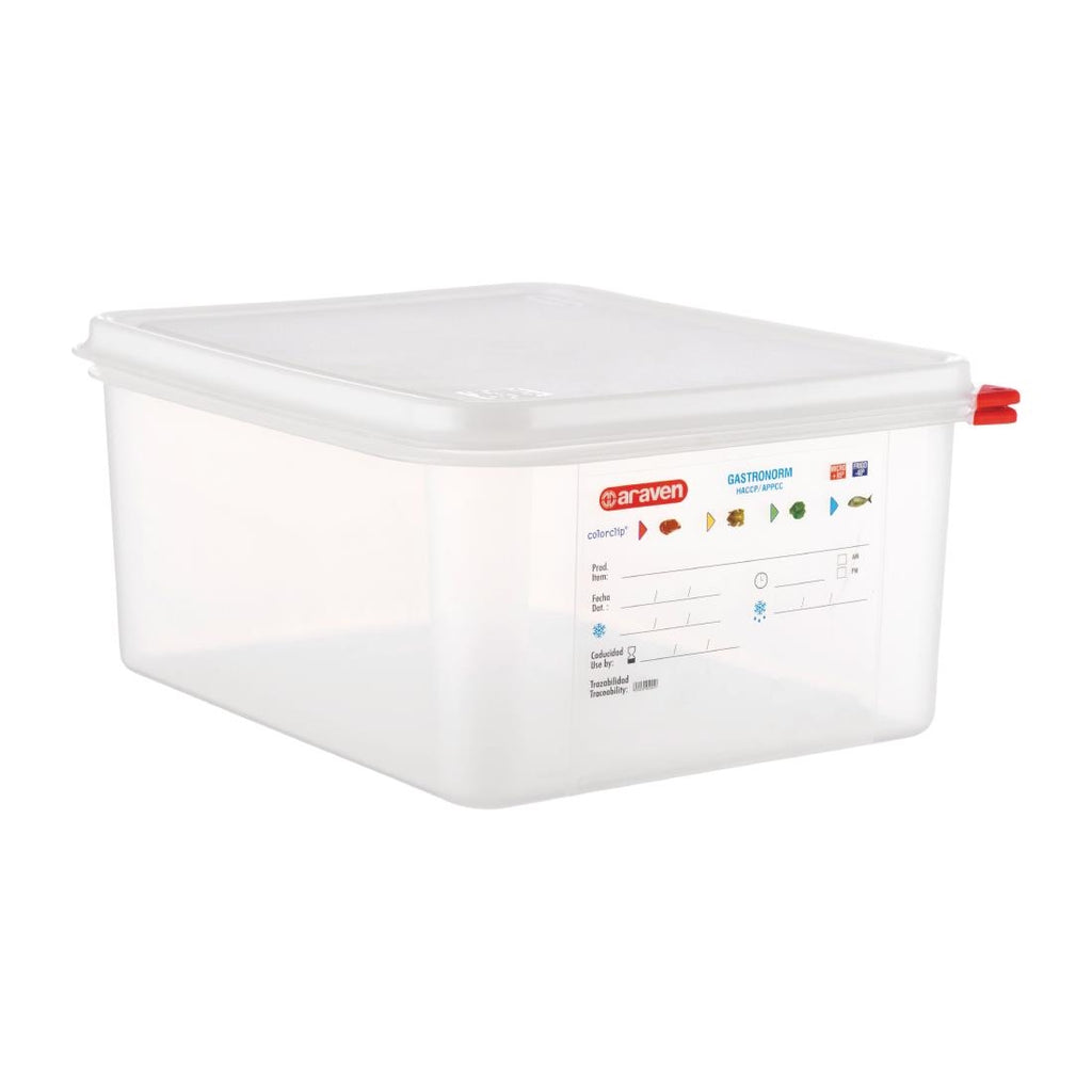 Araven Polypropylene 1/2 Gastronorm Food Container 12.5Ltr (Pack of 4) T989