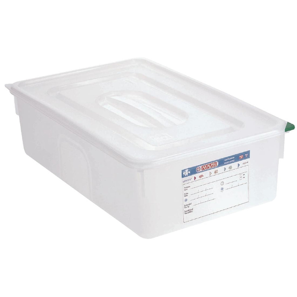 Araven Polypropylene 1/1 Gastronorm Food Storage Box 21Ltr (Pack of 4) T991
