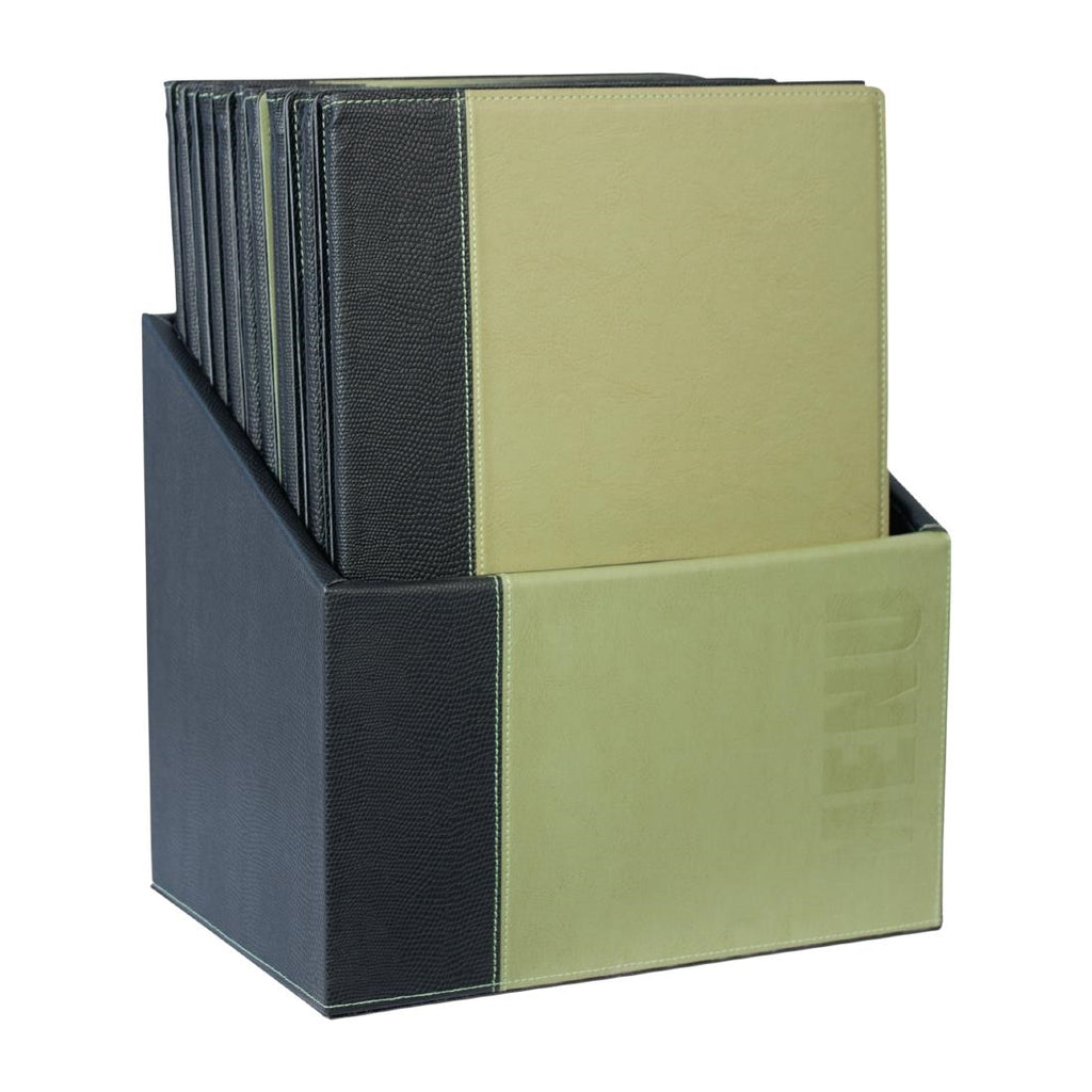 Securit Contemporary Menu Covers and Storage Box A4 Green (Pack of 20) U269