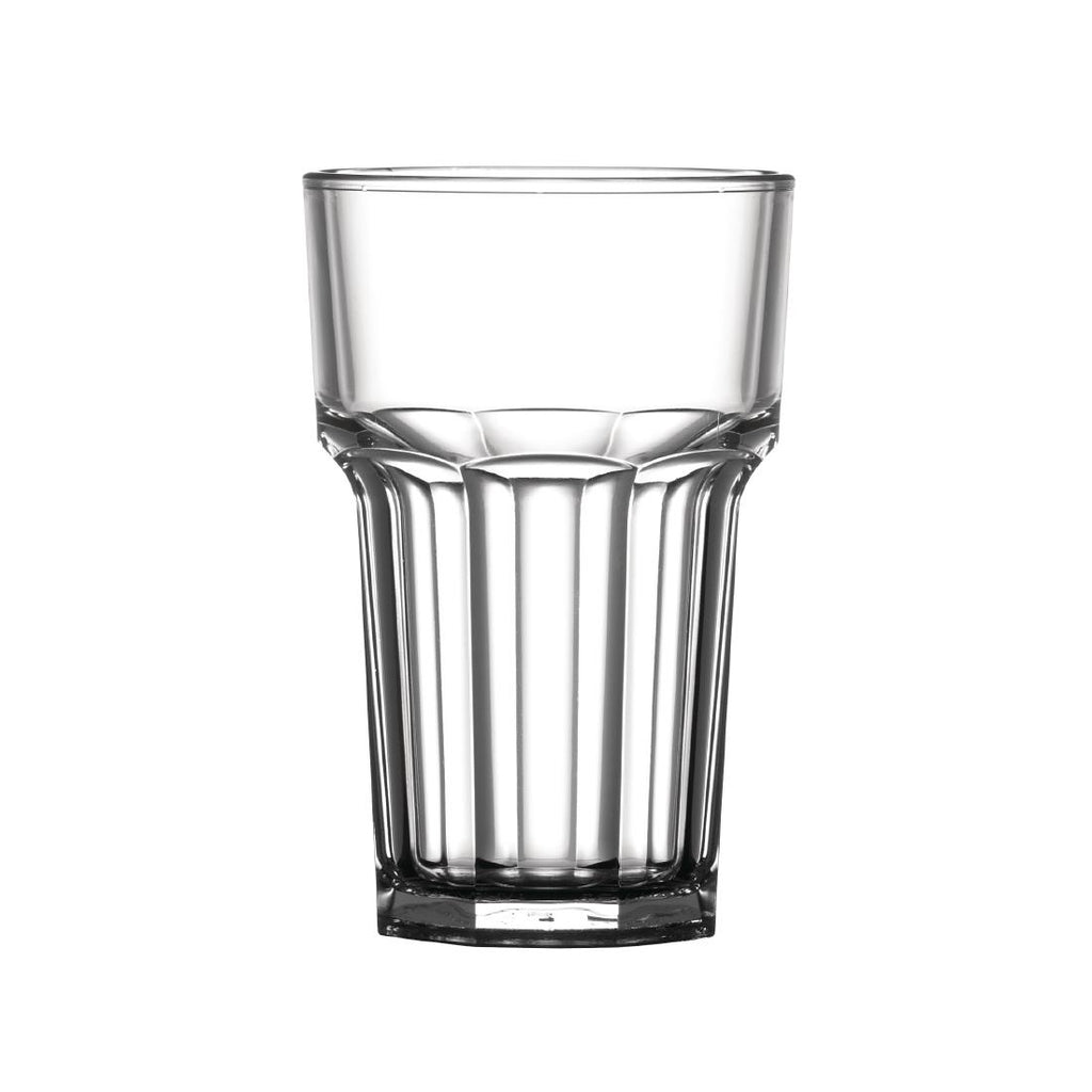 BBP Polycarbonate Nucleated American Hi Ball Glasses Half Pint CE Marked (Pack of 36) U407