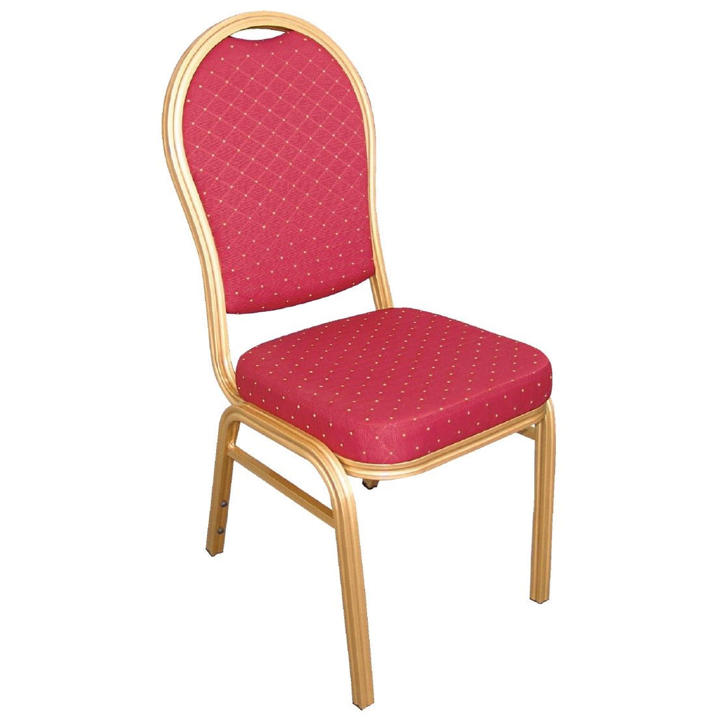 Bolero Arched Back Banquet Chairs Red & Gold (Pack of 4) U525