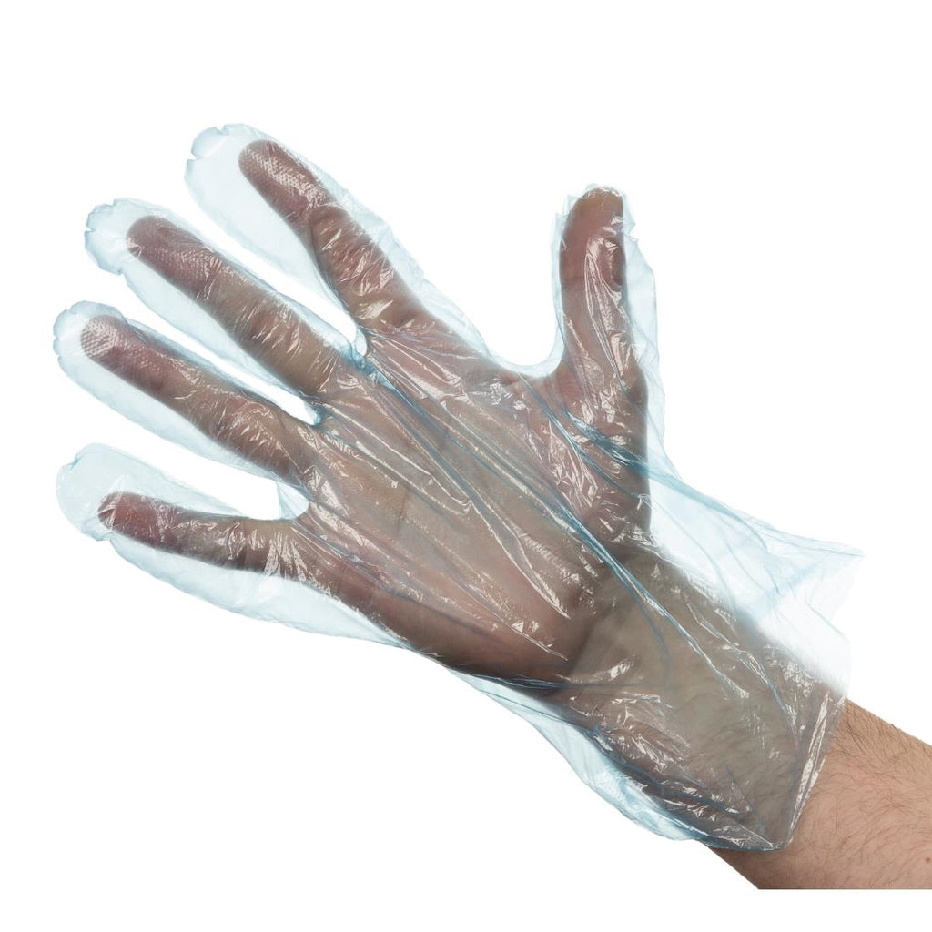 Disposable Powder-Free Polyethylene Gloves Blue (Pack of 100) U602