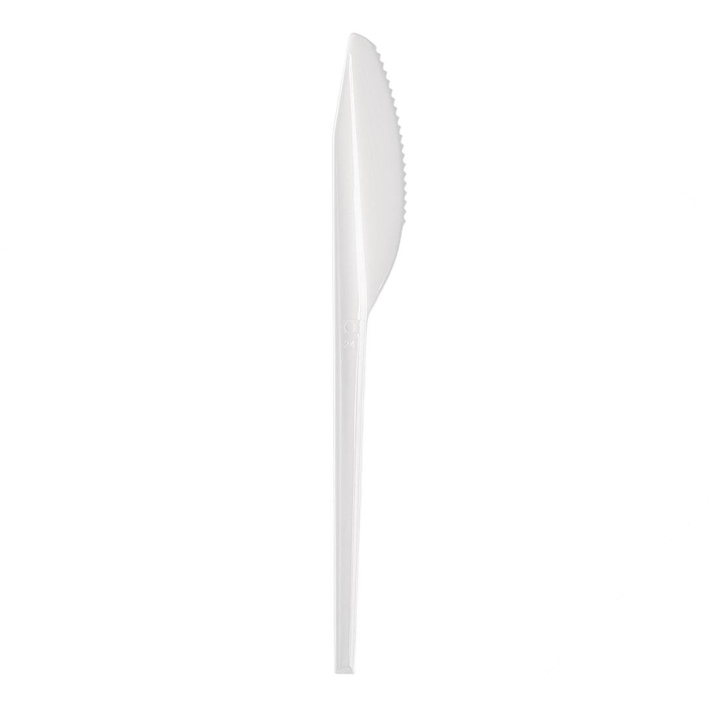 Fiesta Recyclable Plastic Knives White (Pack of 100) U642