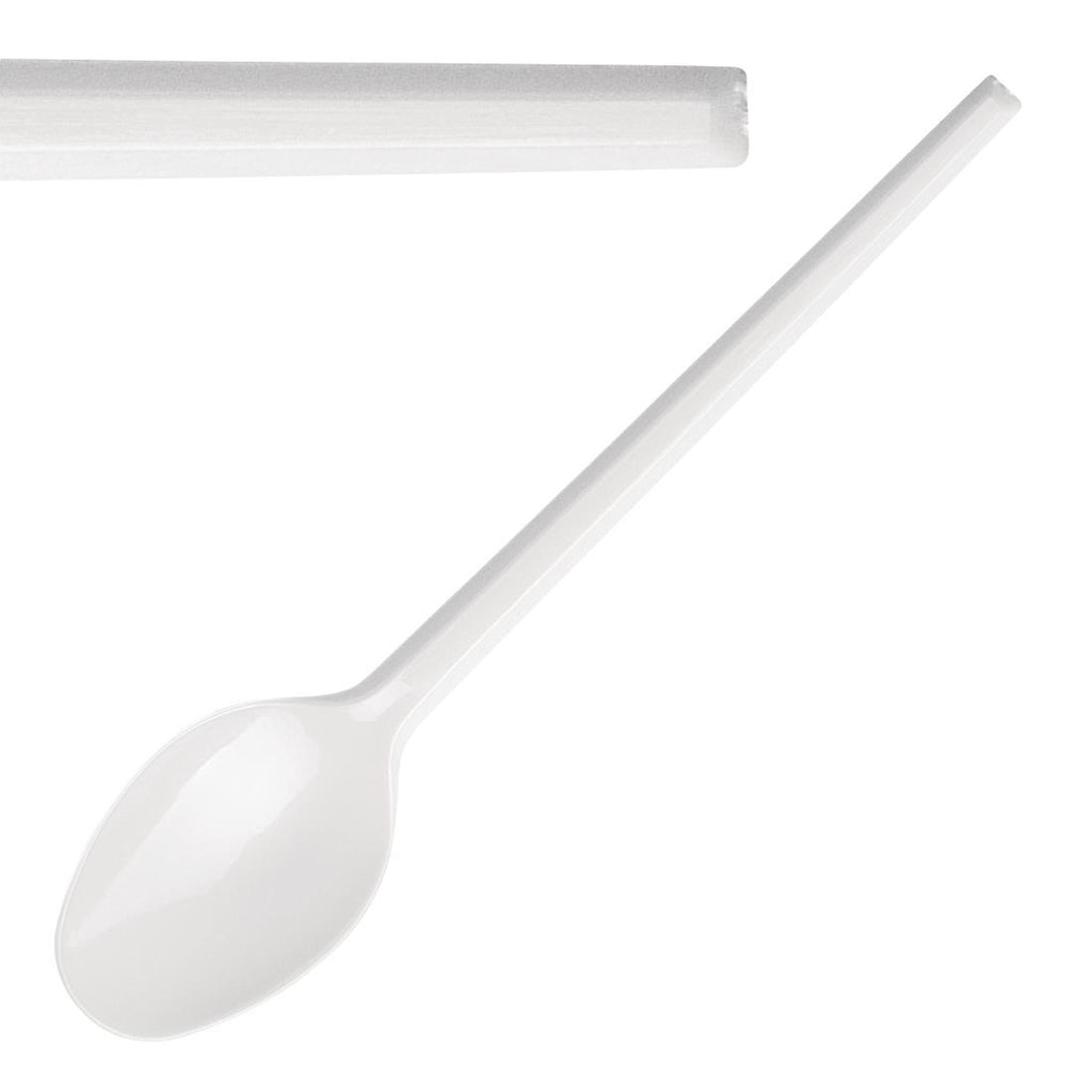 Fiesta Recyclable Lightweight Plastic Teaspoons White (Pack of 100) U643