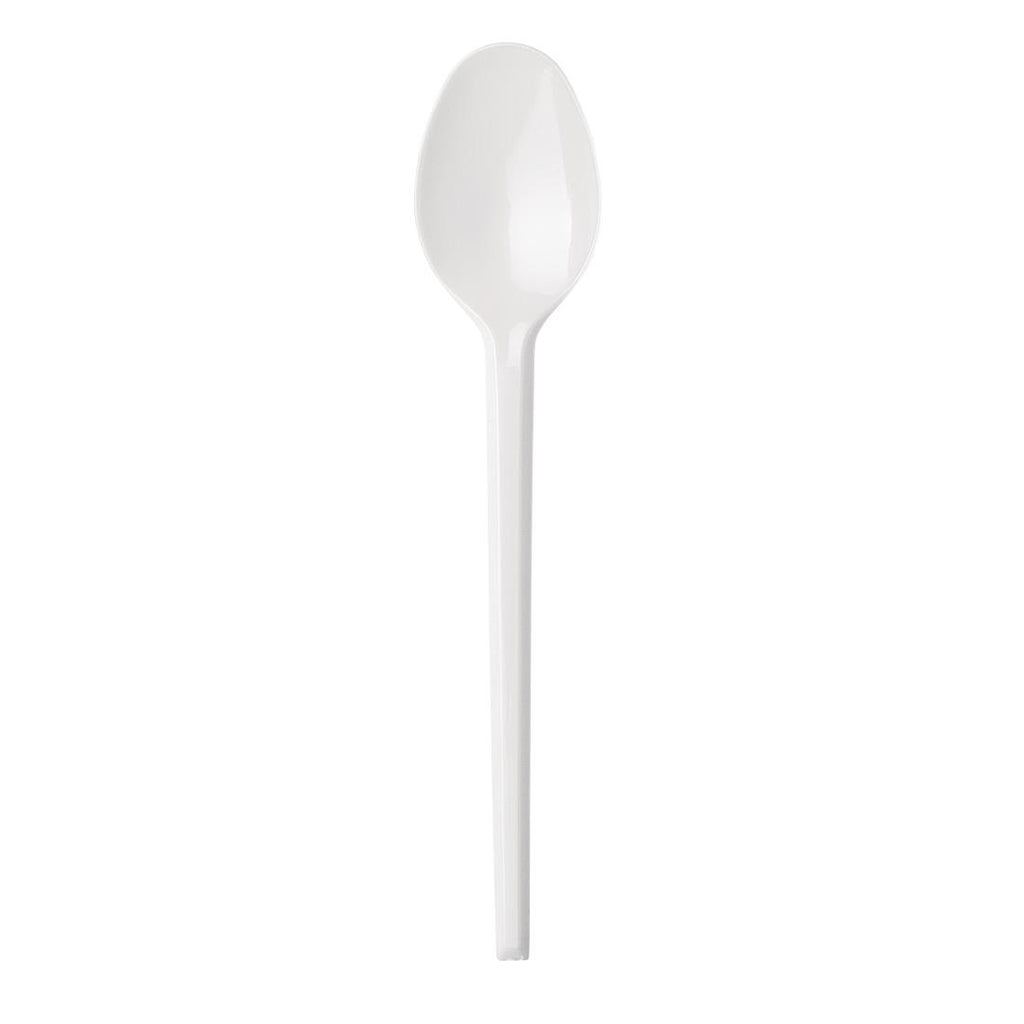 Fiesta Recyclable Lightweight Plastic Teaspoons White (Pack of 100) U643