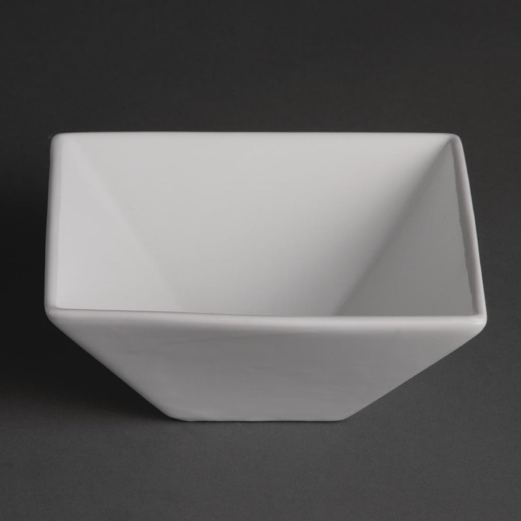 Olympia Whiteware Square Bowls 170mm (Pack of 12) U829