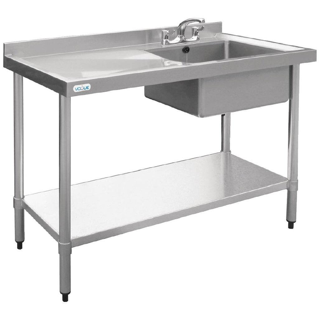 Vogue Stainless Steel Sink Left Hand Drainer 1000x600mm U902