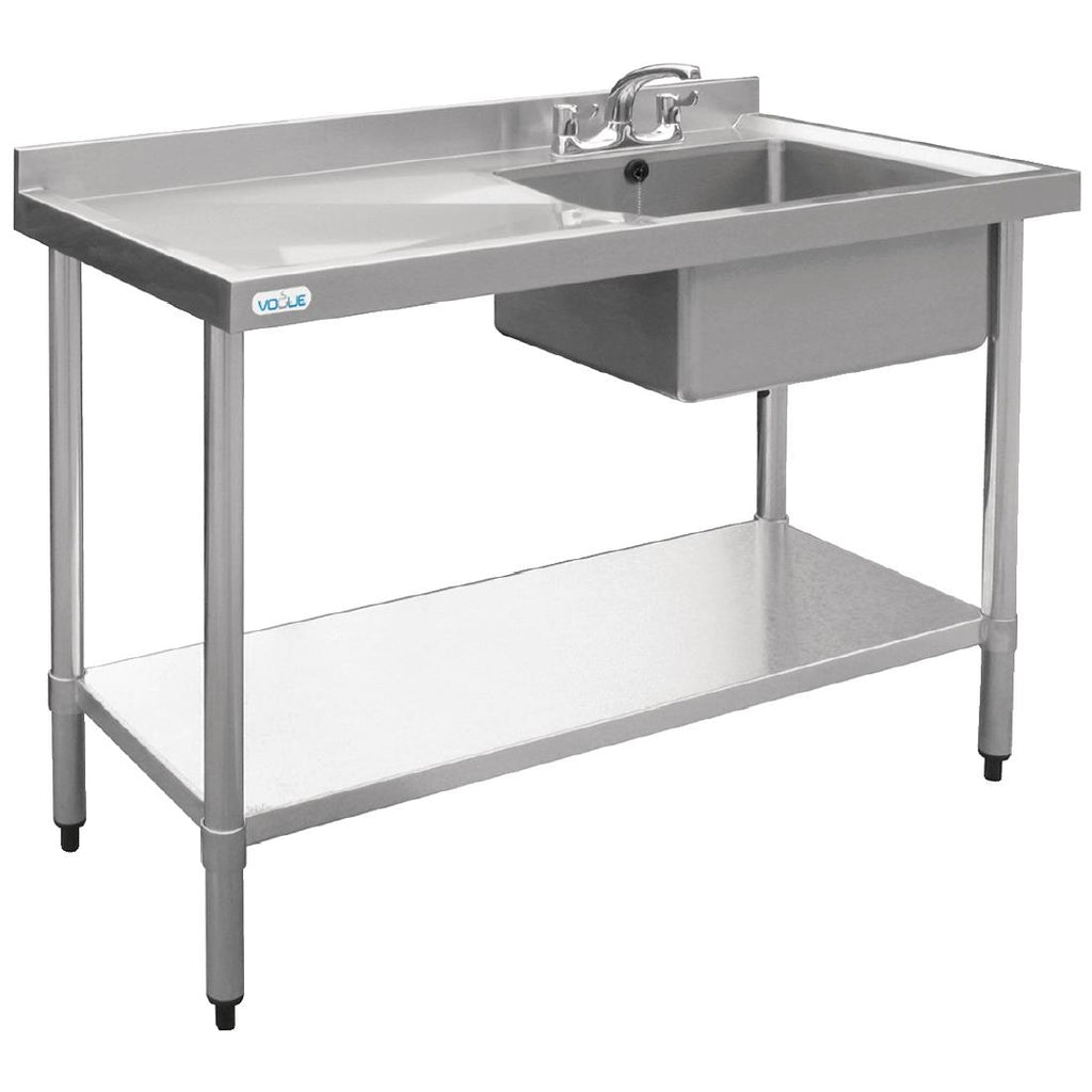 Vogue Stainless Steel Sink Left Hand Drainer 1200x600mm U903