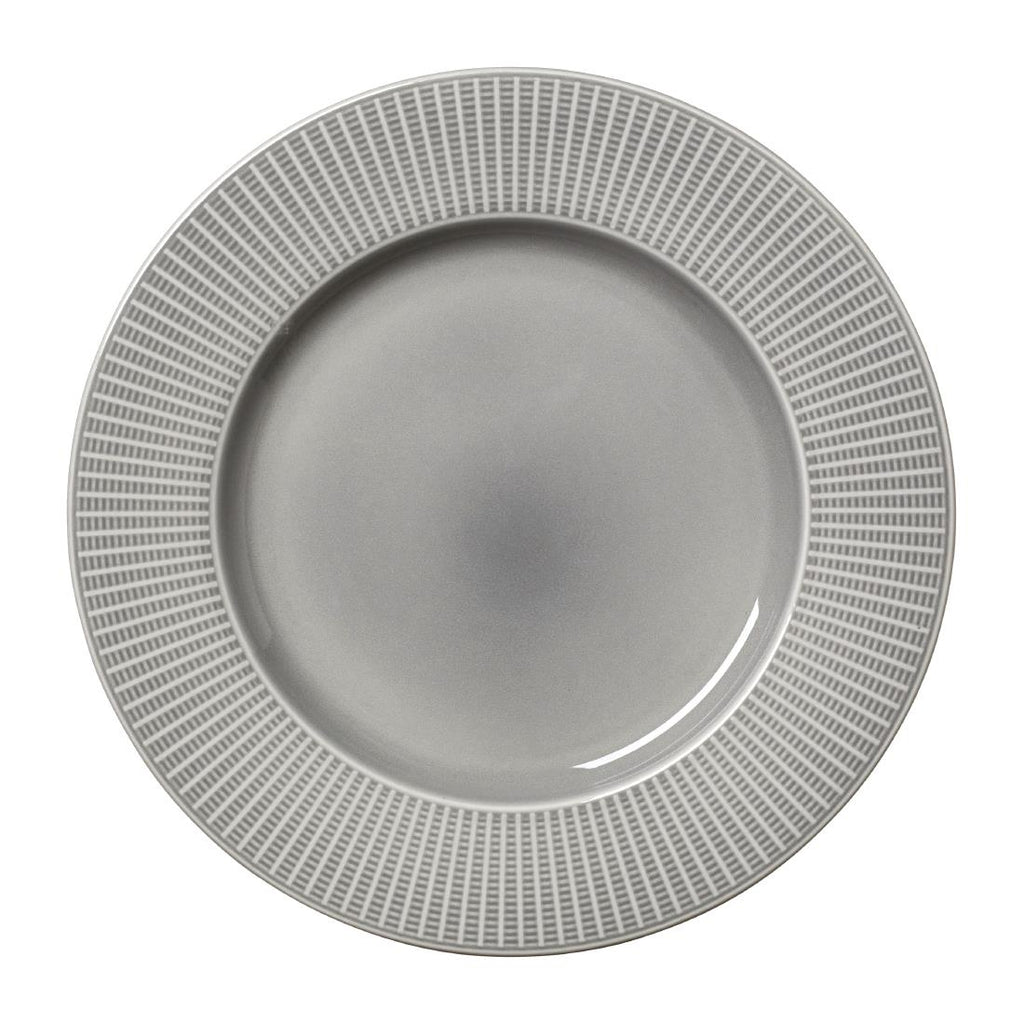 Steelite Willow Mist Gourmet Plates Large Well Grey 285mm (Pack of 6) VV1793