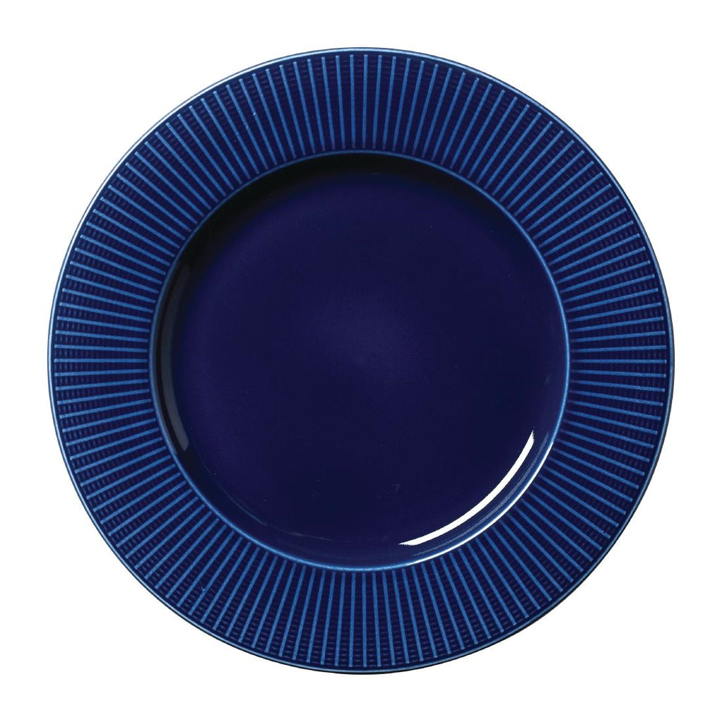 Steelite Willow Azure Gourmet Plates Large Well Blue 285mm (Pack of 6) VV1801
