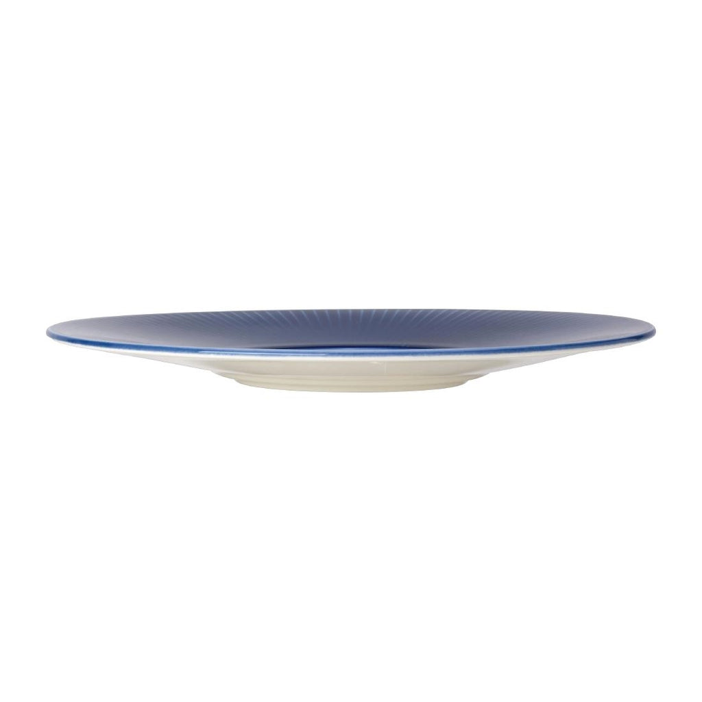 Steelite Willow Azure Gourmet Plates Small Well Blue 285mm (Pack of 6) VV1803