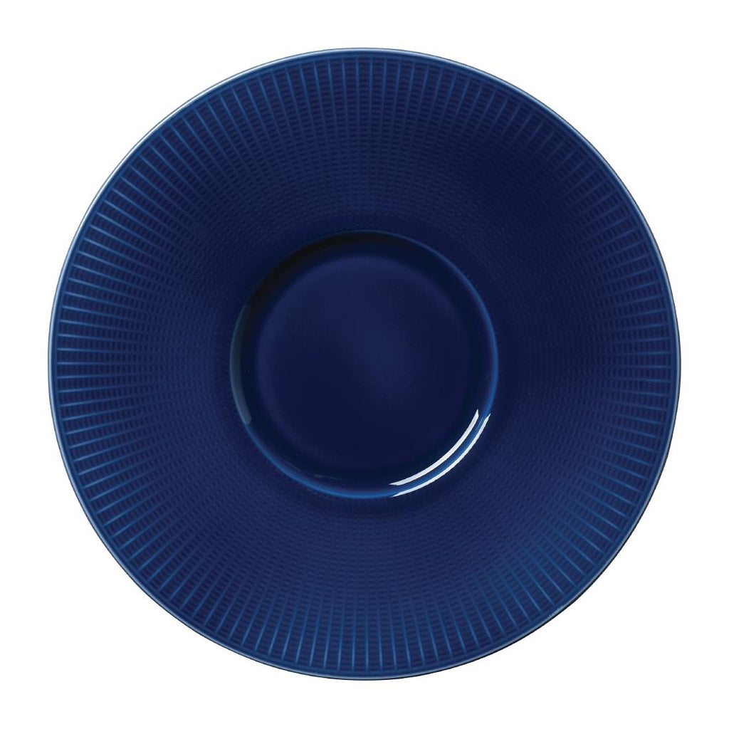 Steelite Willow Azure Gourmet Plates Small Well Blue 285mm (Pack of 6) VV1803