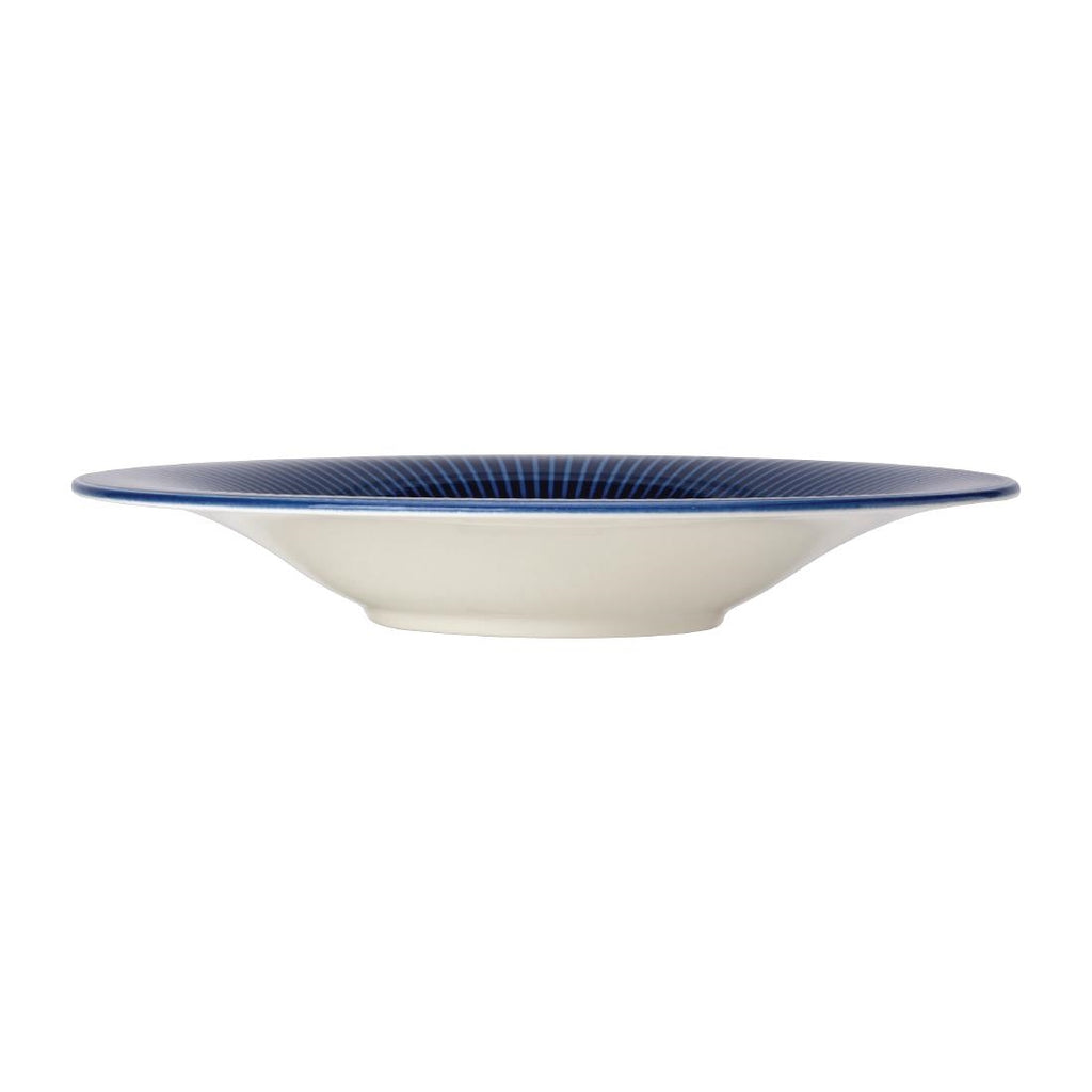 Steelite Willow Azure Gourmet Rimmed Coupe Bowls Blue 285mm (Pack of 6) VV1805