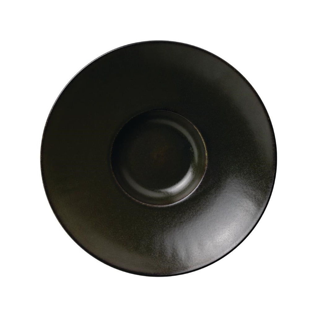 Rene Ozorio Wabi Sabi Flat Rimmed Bowls Slate 210mm (Pack of 6) VV839