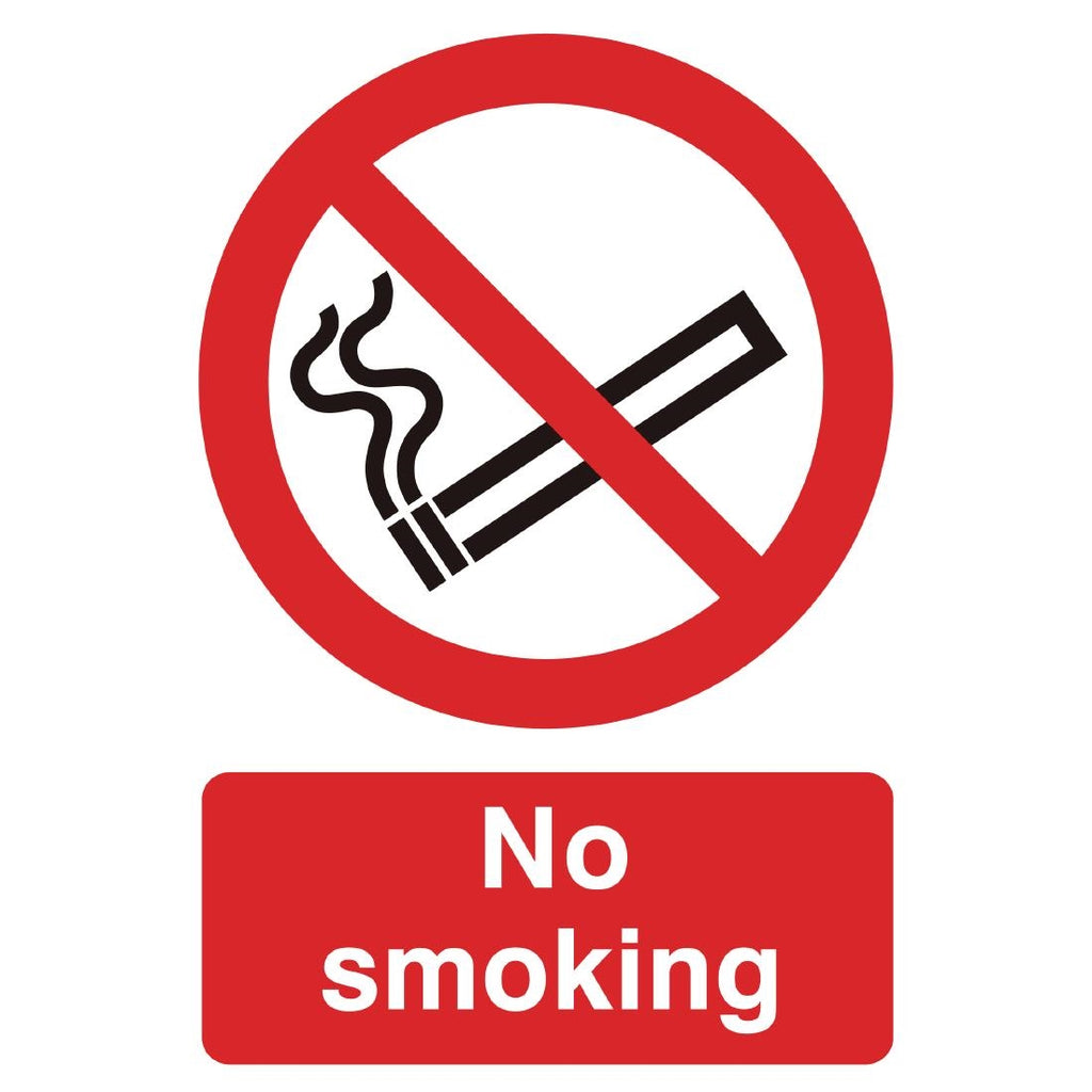 Vinyl No Smoking Symbol Sign W219