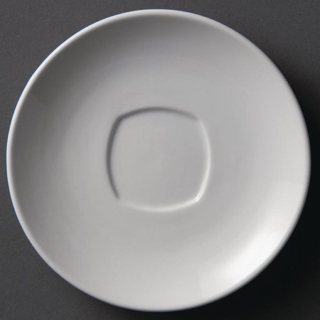 Olympia Whiteware Rounded Square Saucers 150mm (Pack of 12) Y116