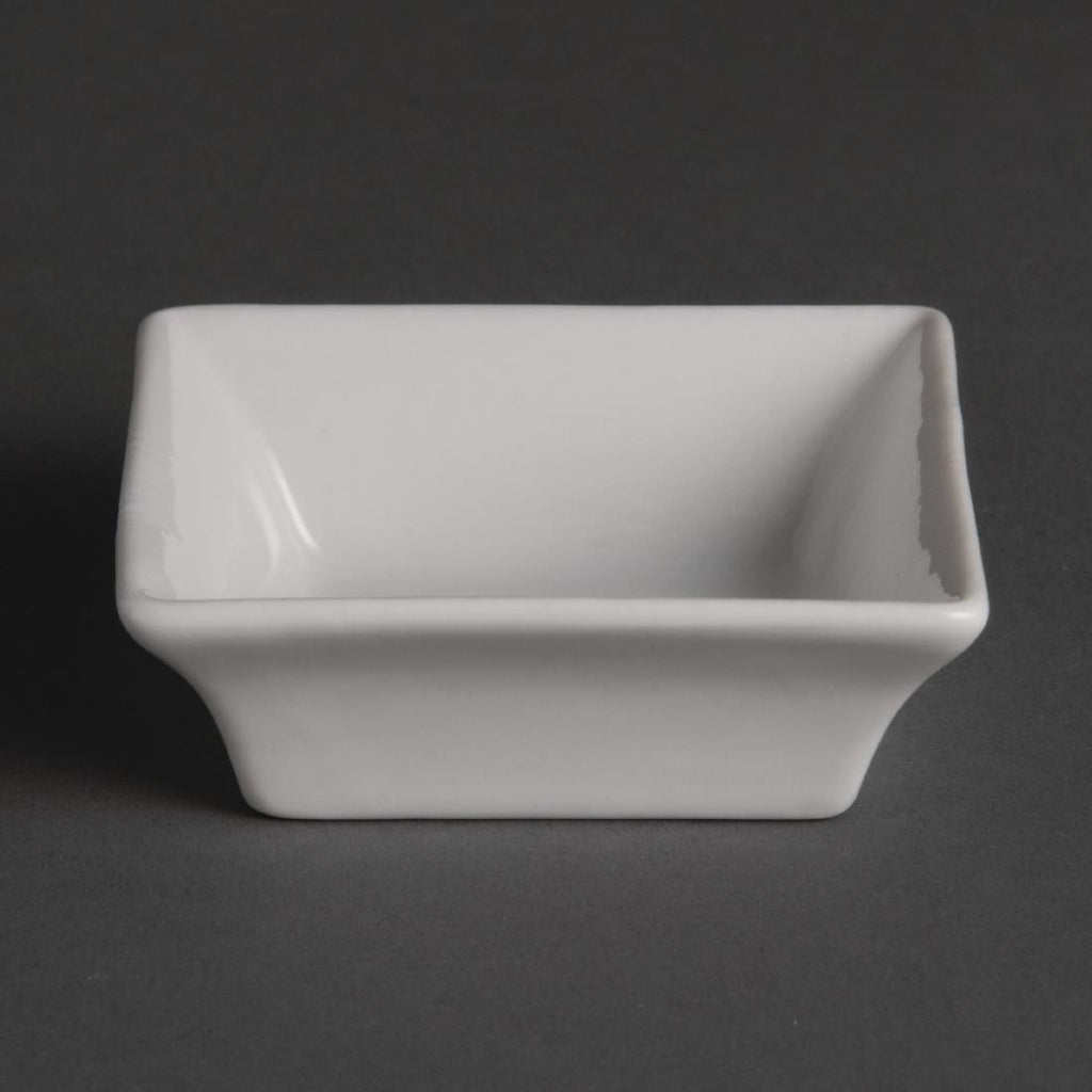 Olympia Miniature Square Dishes 75mm (Pack of 12) Y136