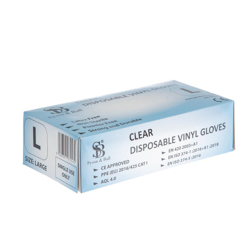 Powder-Free Latex Gloves Clear Small (Pack of 100) Y262-S